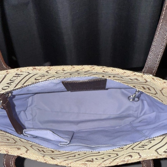 Coach Signature Brown and Tan Tote - Picture 3 of 3